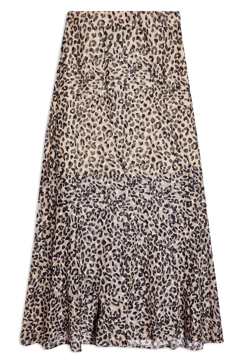 Leopard Burnout Maxi Skirt, Alternate, color, LEOPARD