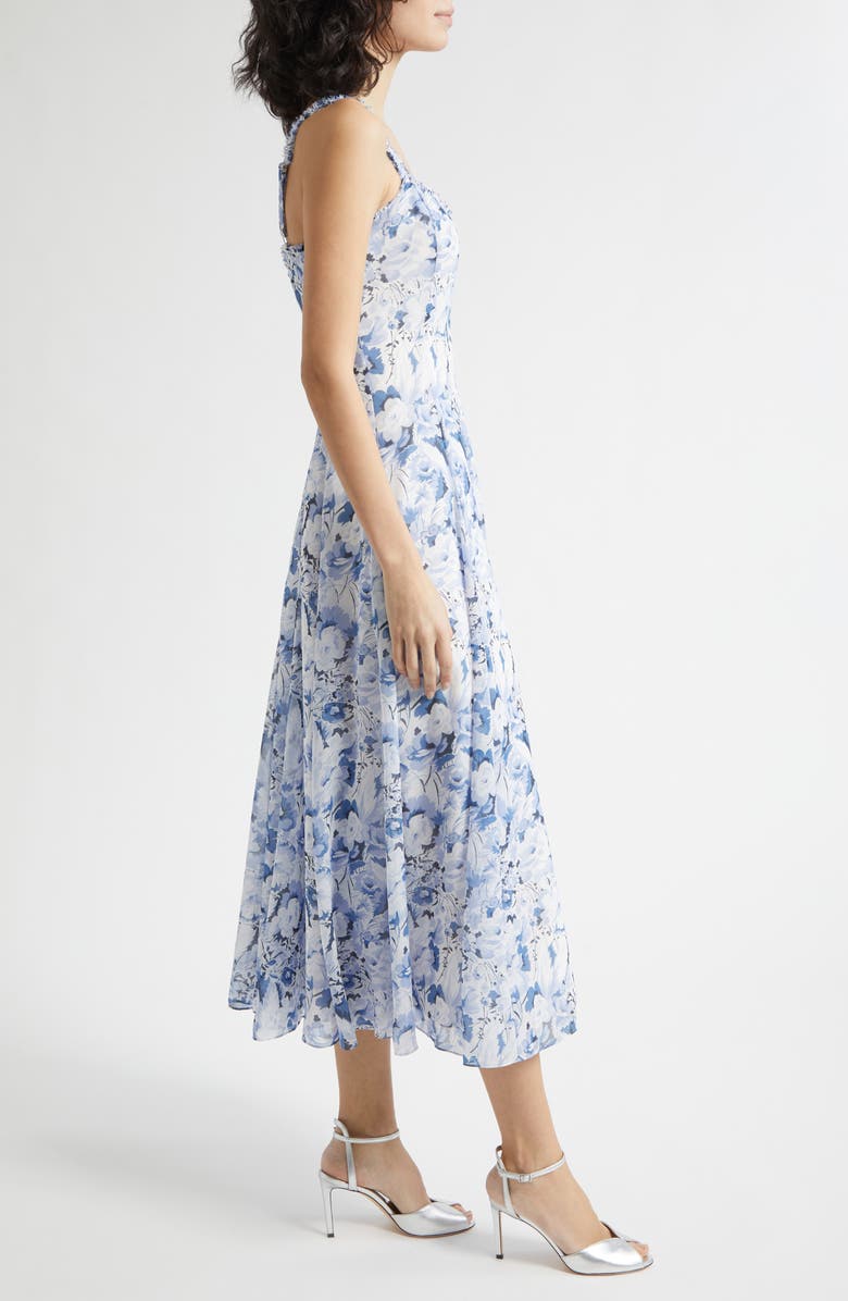 Cinq à Sept Marmo Heirloom Petals Dress, Alternate, color, Navy Multi