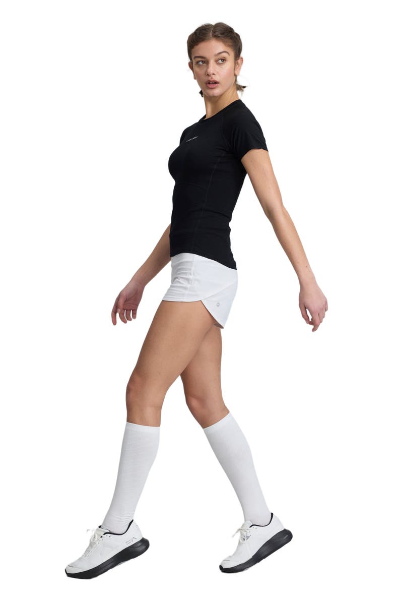 COZY ZERO Women's 2 Tone Merino Lightweight Skinny Tee, Alternate, color, Black