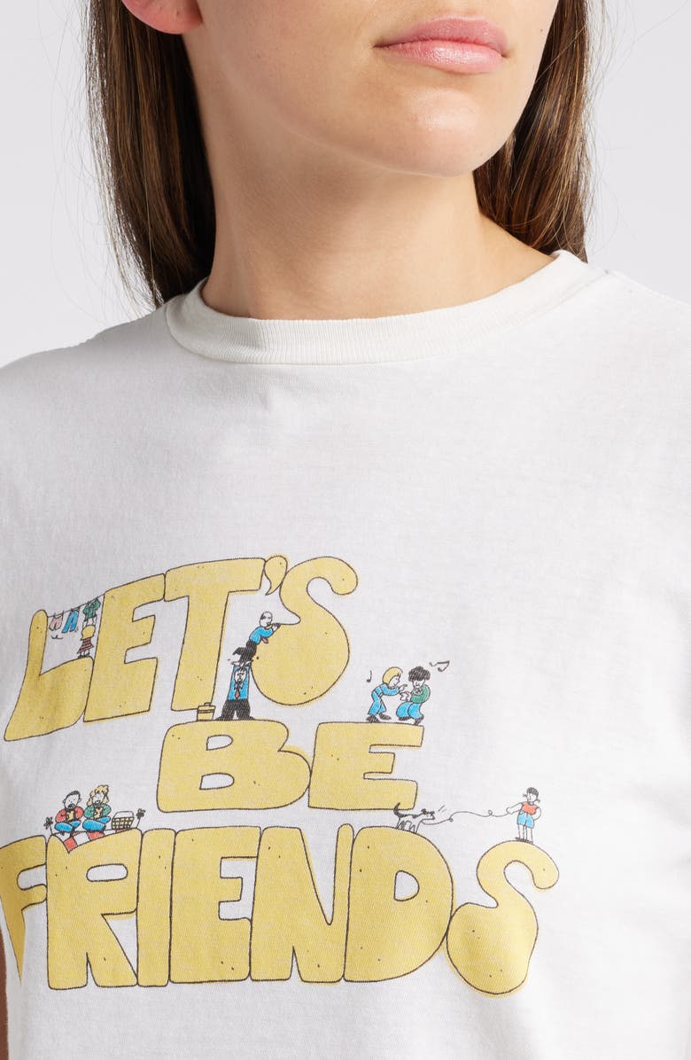 Re/Done Let's Be Friends Cotton Graphic T-Shirt, Alternate, color, 