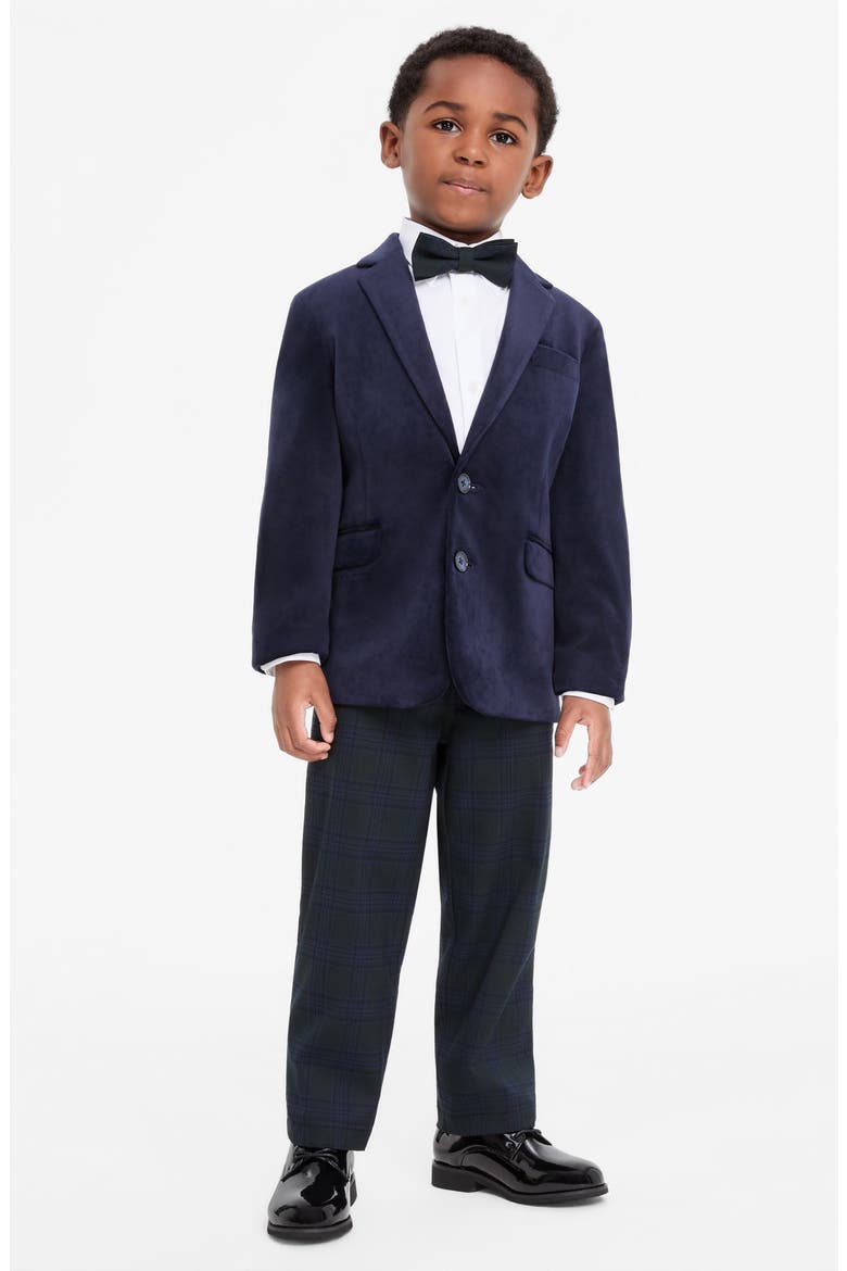 Kids' Velvet Blazer, Alternate, color, NAVY