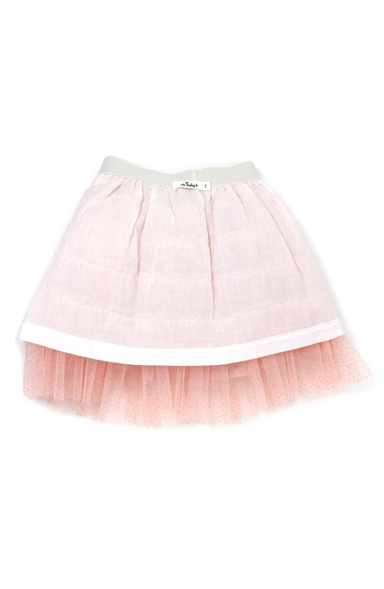 oh baby! Gold Band Layered Frill Tutu Skirt, Alternate, color, Pale Pink/Gold