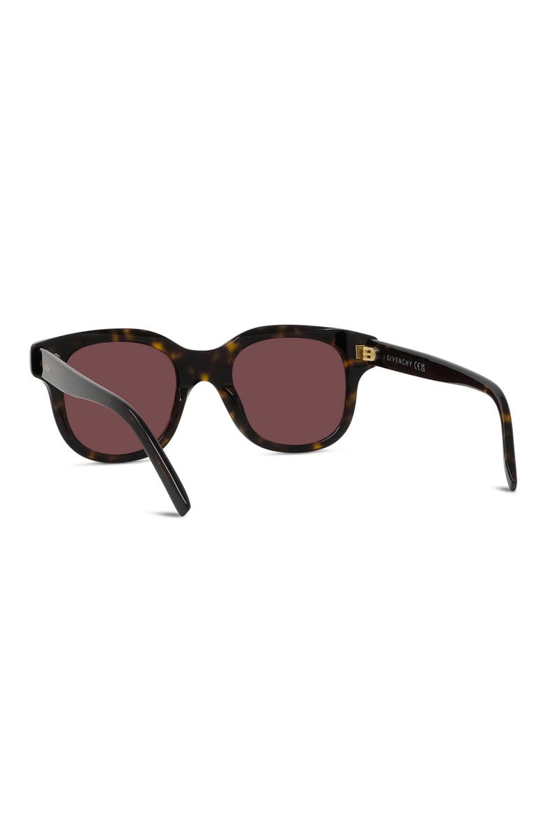 49mm City Geometric Sunglasses, Alternate, color, DARK HAVANA / BORDEAUX