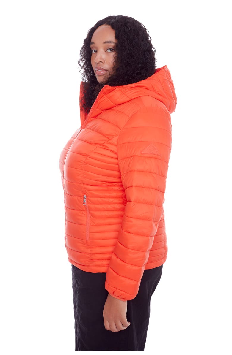 Alpine North YOHO PLUS SIZE - Vegan Down Lightweight Packable Puffer Jacket & Bag, Alternate, color, Tangerine