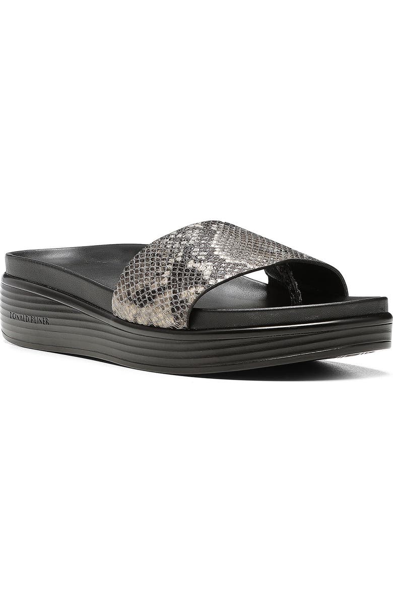 Donald Pliner Snake Embossed Leather Slide Sandal, Main, color,
