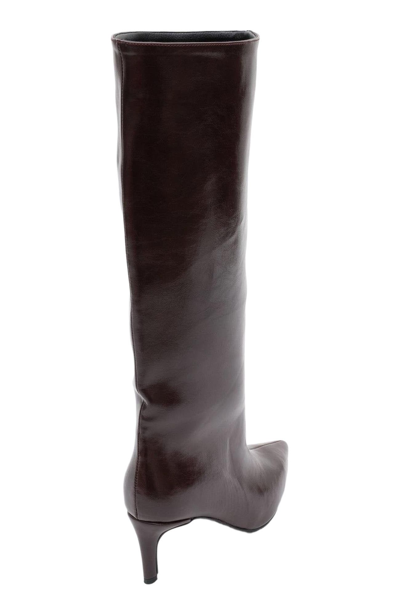 Cassandra High Heel Boot, Alternate, color, Burgundy Faux Leather