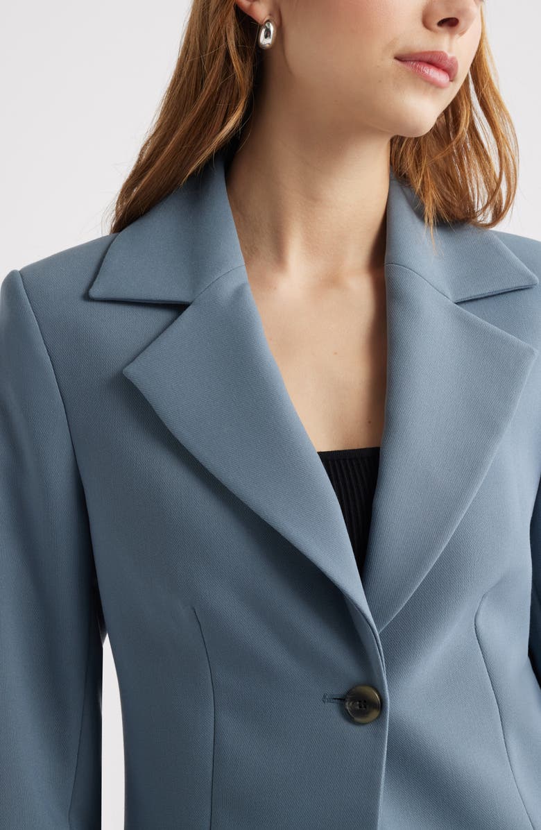 Open Edit The Icon Cropped Blazer, Alternate, color, Blue Weather