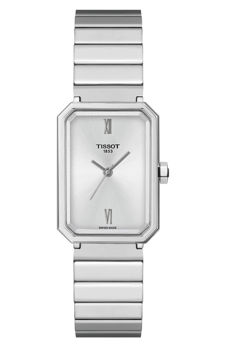 Tissot SRV Bracelet Watch, 21.8mm, Main, color, Silver