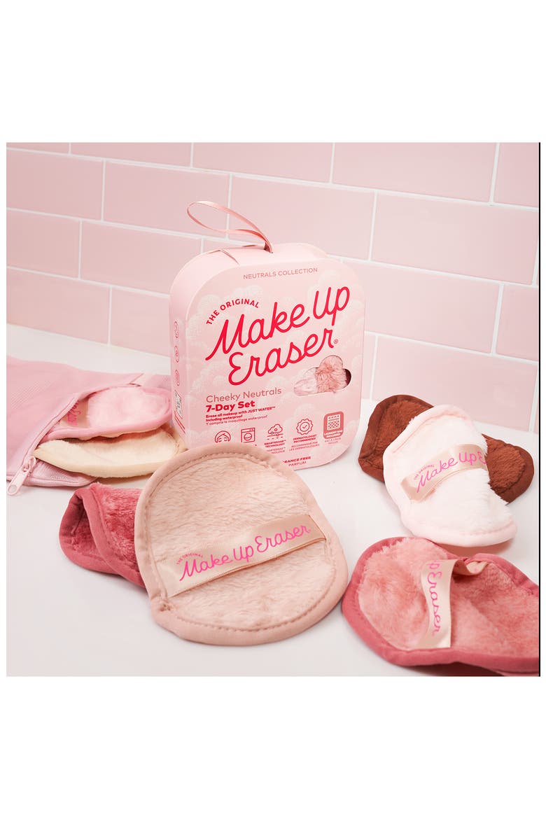 Neutral 7-Day MakeUp Eraser Set with Laundry Bag, Alternate, color, CHEEKY NEUTRALS