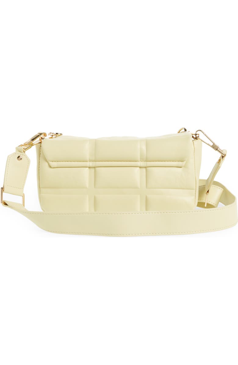 Topshop Cara Quilted Crossbody Bag, Alternate, color, Yellow