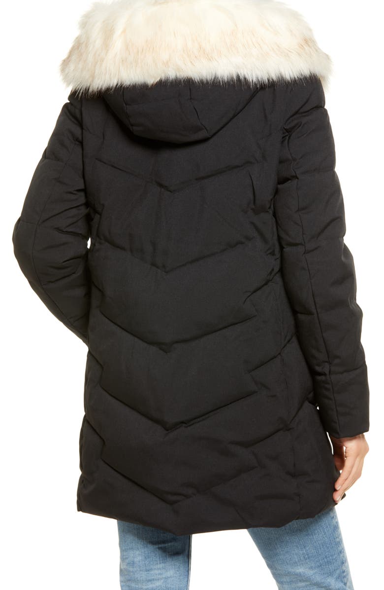 Sam Edelman Faux Fur Trim Quilted Parka, Alternate, color,