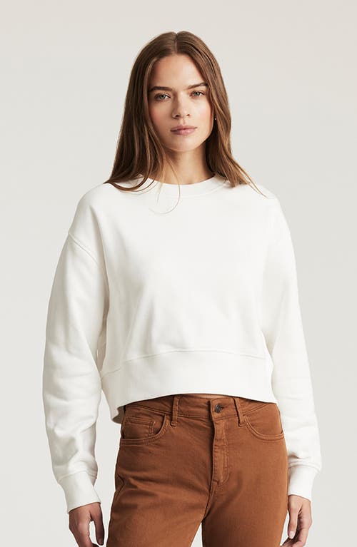 Mavi Jeans Cotton Crop Sweatshirt In White