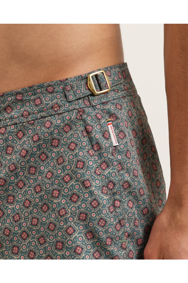 Bulldog Exclusive-Print Swim Shorts, Alternate, color, HERBAL GREEN