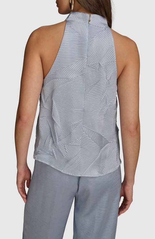 Donna Karan New York Crinkle Top In Glacial Blue