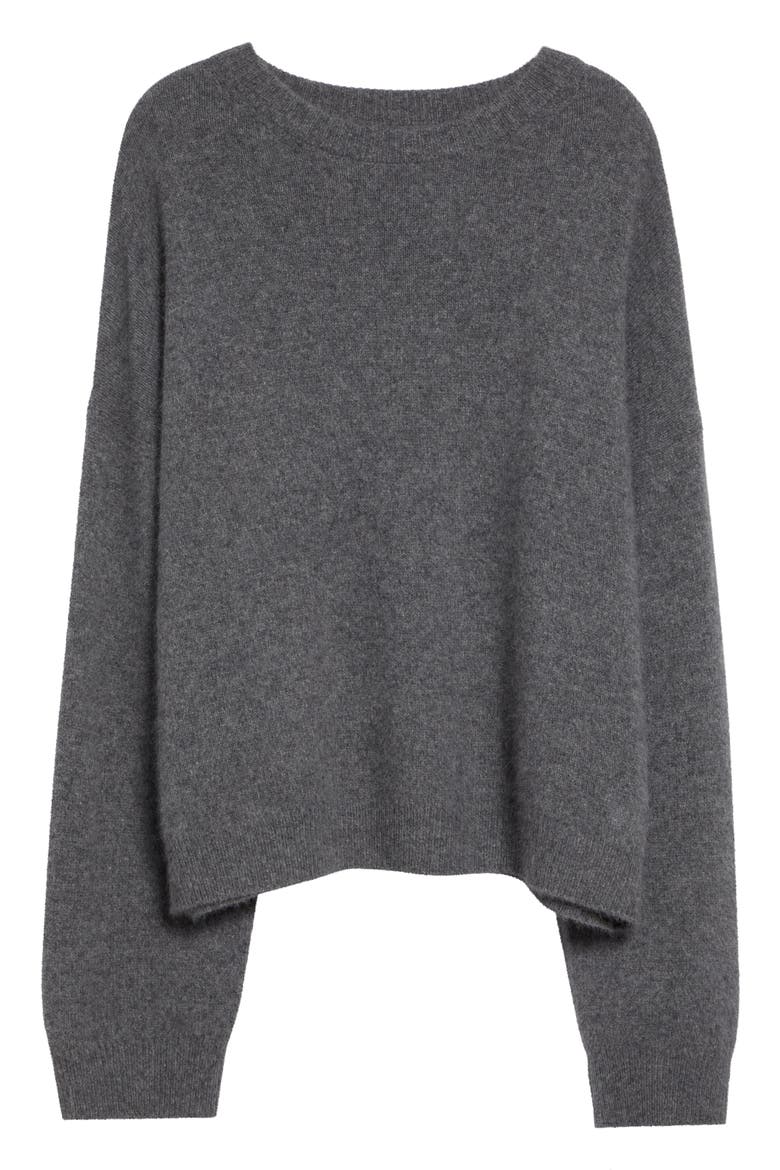 Tristan Loose Fit Mercerized Wool & Yak Hair Blend Sweater, Alternate, color, ANTHRACITE MELANGE