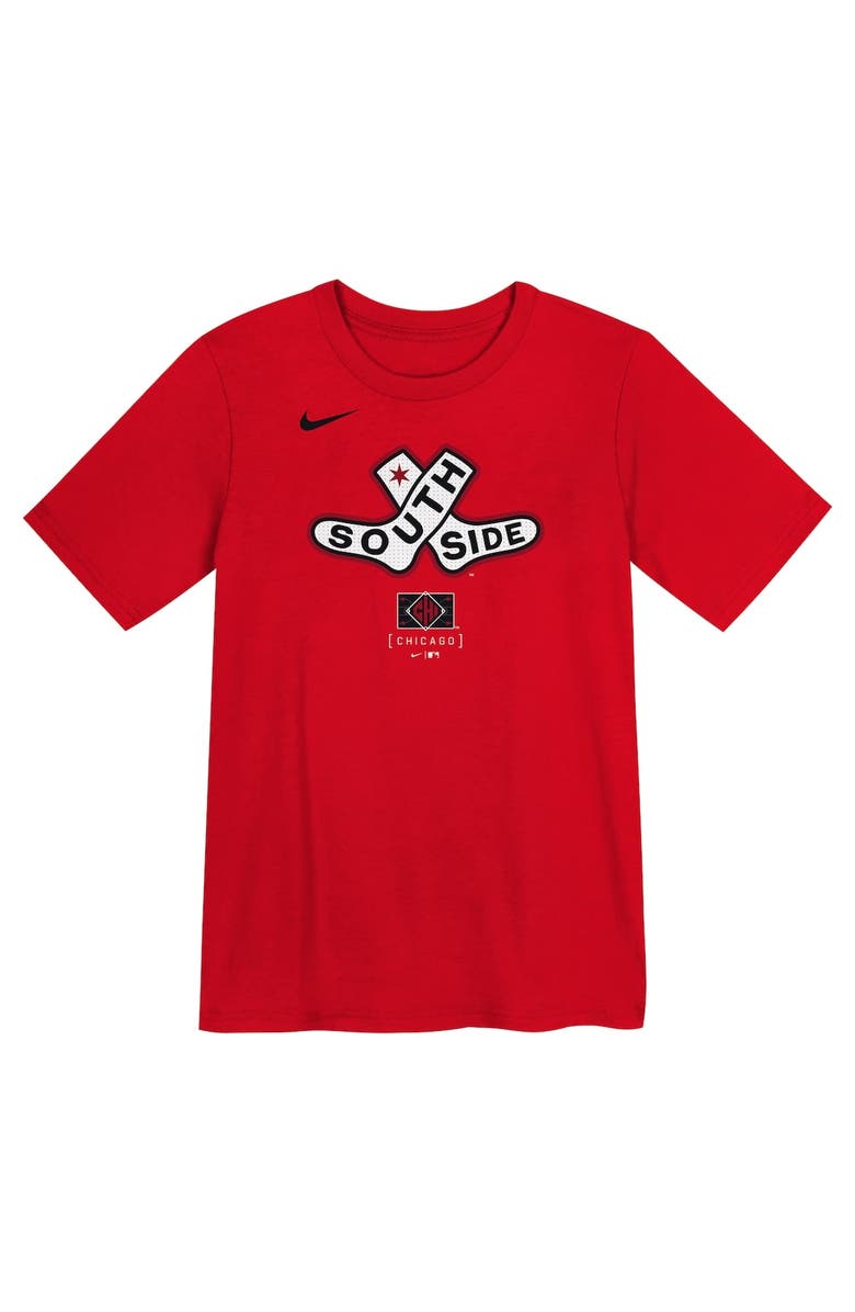 Nike Preschool Nike  Red Chicago White Sox 2025 City Connect Logo T-Shirt, Alternate, color, Red