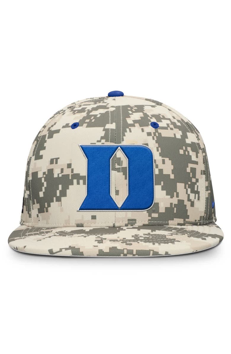 Nike Men's Nike Digital Camo Duke Blue Devils 2025 Dugout True Performance Fitted Hat, Alternate, color, Camo