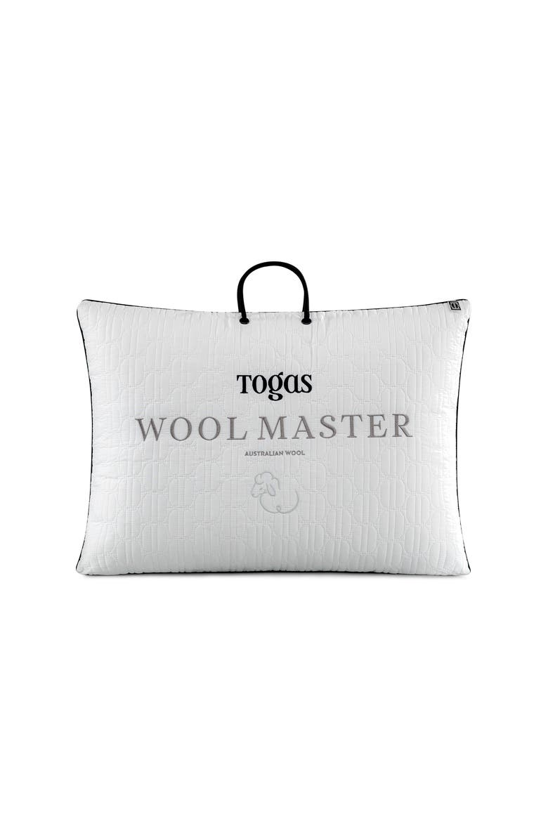 Togas Woolmaster sheep wool pillow, Alternate, color, White