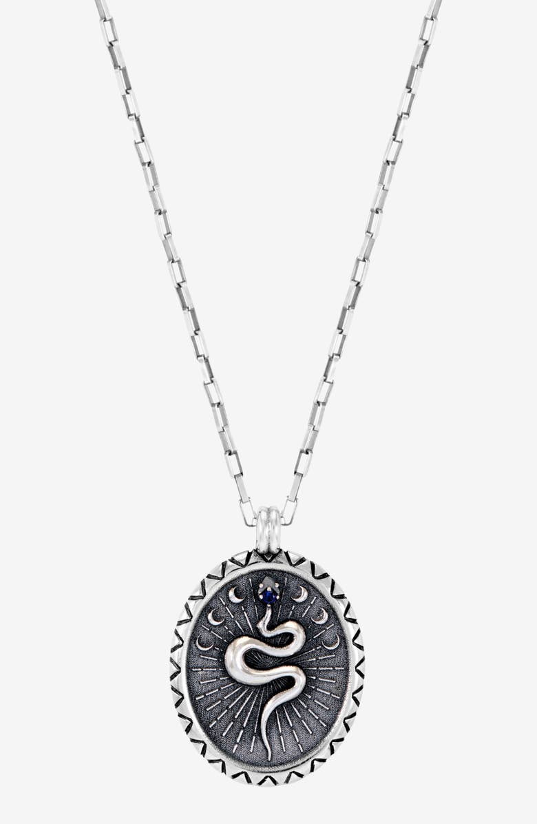 Dower 
Hall Men
s Snake Talisman Necklace, Main, color, Sterling Silver