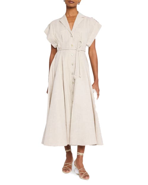 No Pise La Grama Guayaba Midi Dress In Khaki In Neutral
