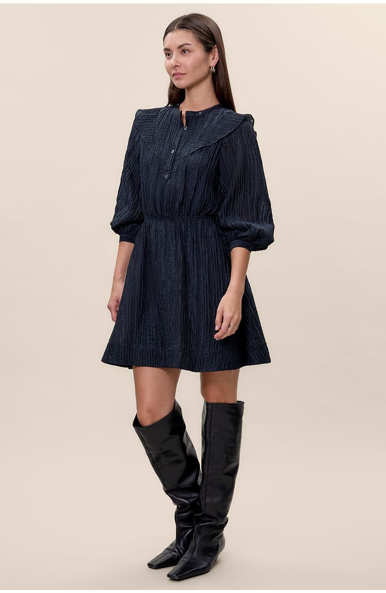 Rebecca Taylor Olivia Mini Dress, Alternate, color, Graphite