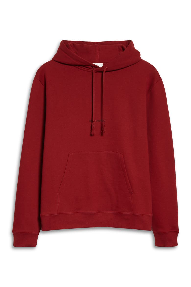 Women's Logo Cotton Hoodie, Main, color, RED