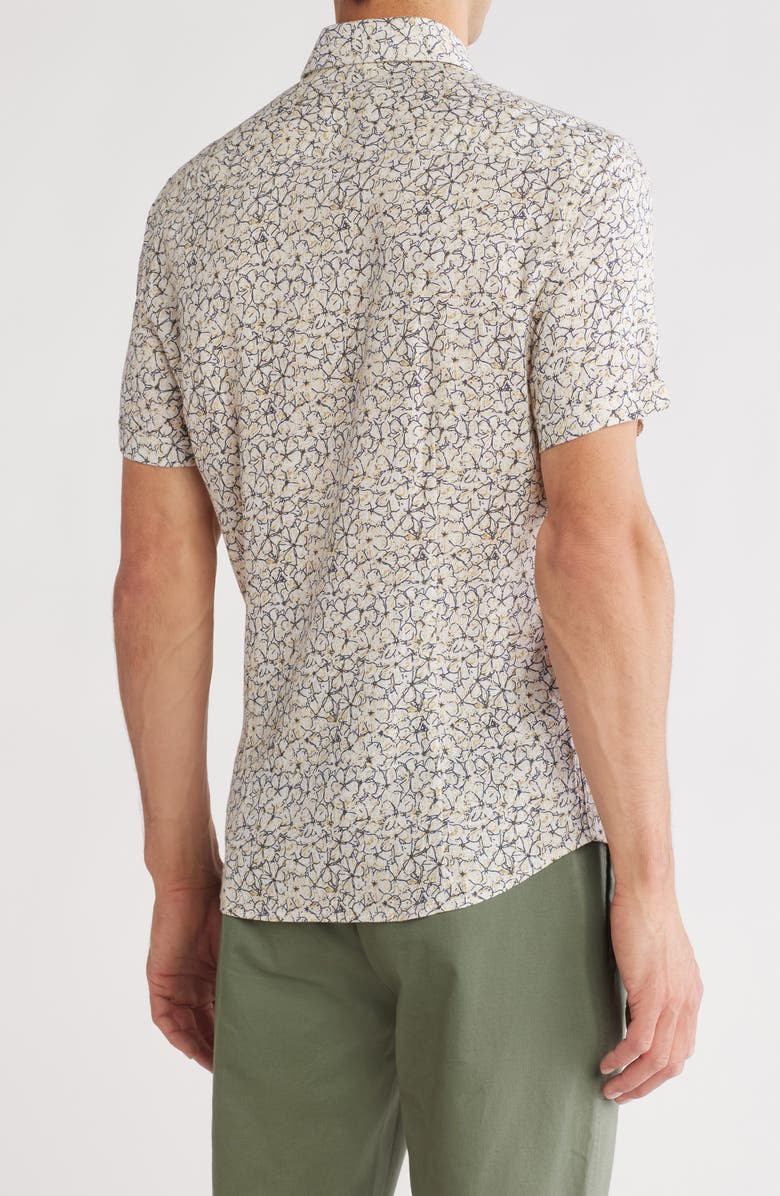 SOUL OF LONDON Short Sleeve Sport Shirt, Alternate, color, Tan/ Brun Clair