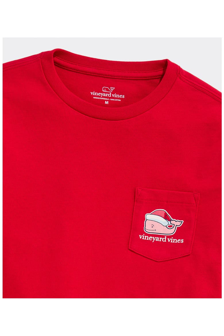 Kids' Santa Whale Graphic Long Sleeve T-Shirt, Alternate, color, RED VELVET