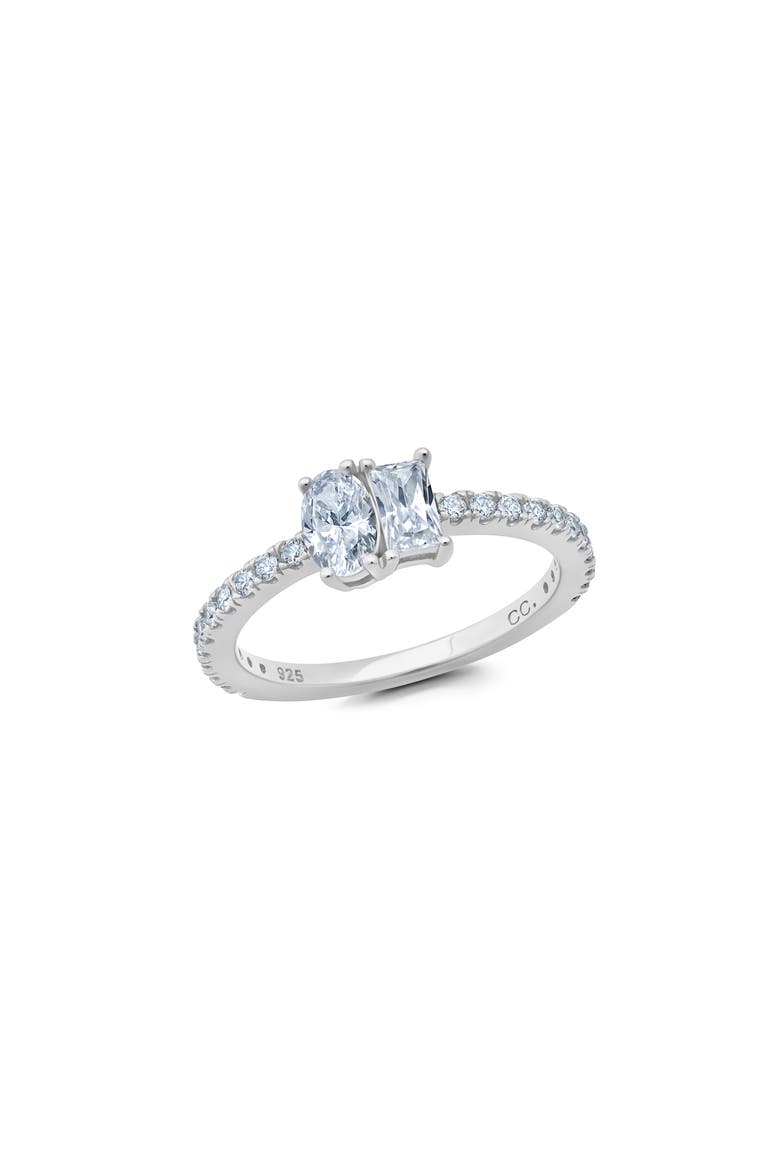Cubic Zirconia Ring, Main, color, SILVER