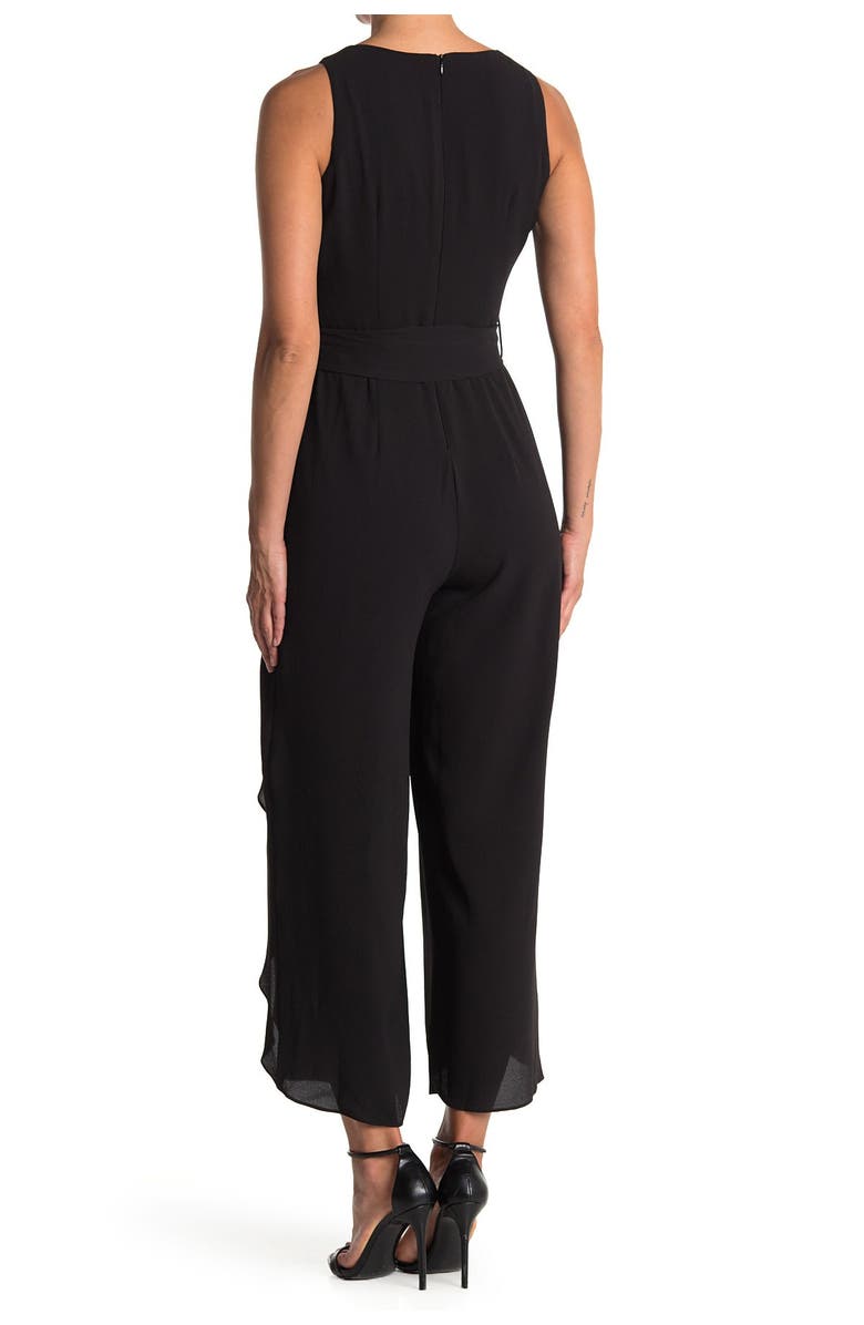 London Times Ruffle V-Neck Jumpsuit, Alternate, color, 
