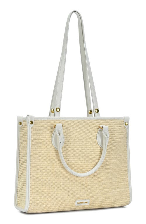 Rachel Zoe Raffia Contrast Tote Bag
