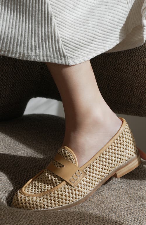 Andrea Gomez Camila Raffia Loafers Natural Raffia In Natural Raffia