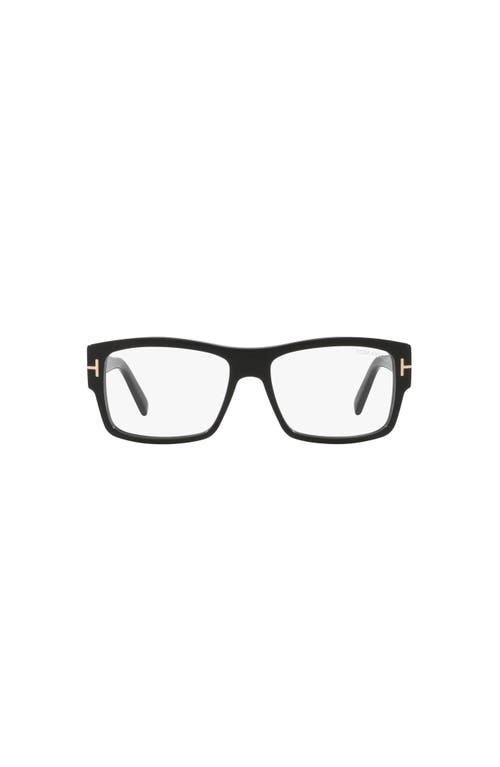 Tom Ford 55mm Square Optical Glasses In Black