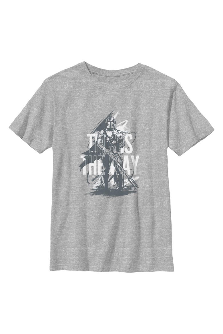 Boy's Star Wars The Mandalorian and Grogu This Is the Way Painting  Graphic T-Shirt, Main, color, Sport Grey