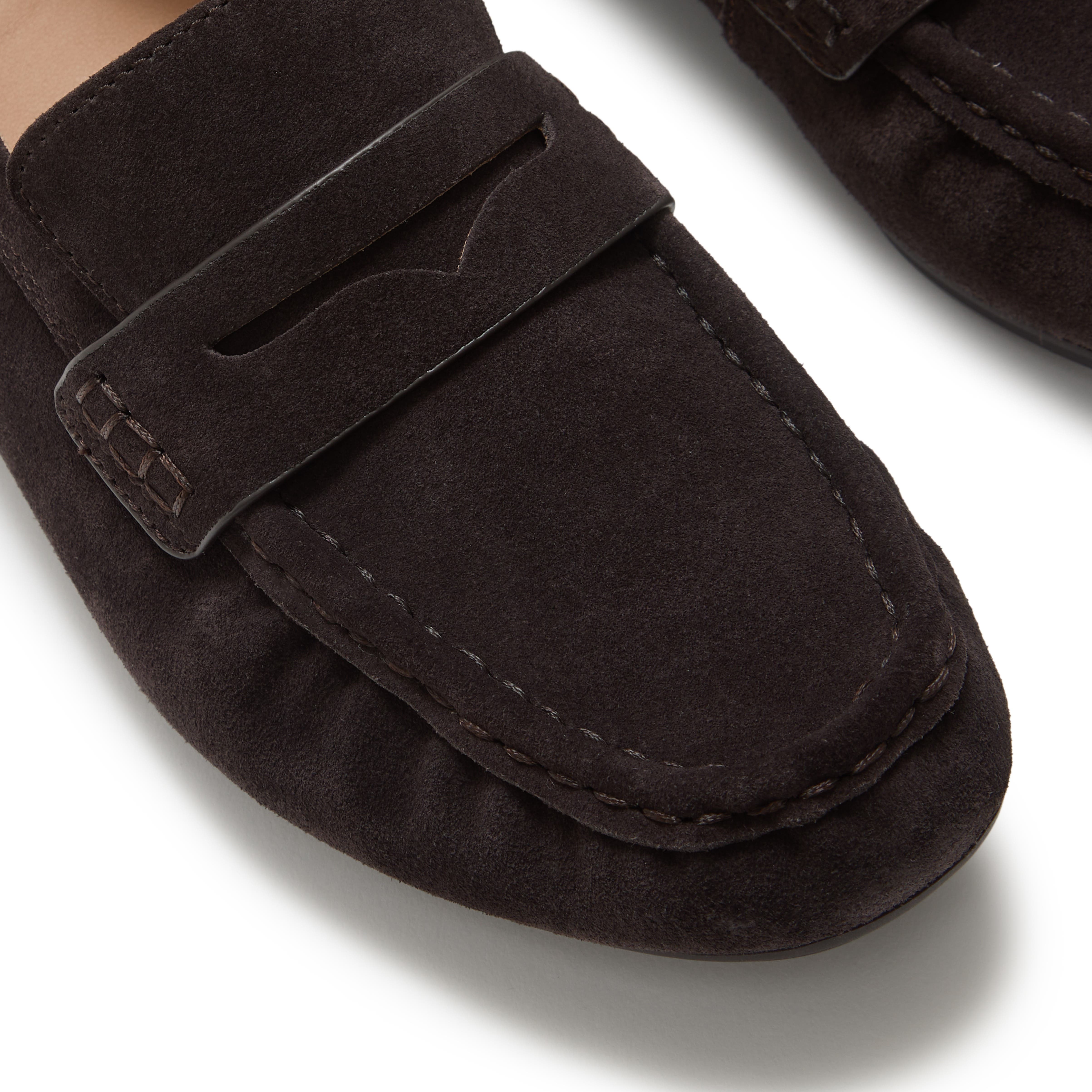 Delicato Suede Loafers, Alternate, color, Chocolate Brown