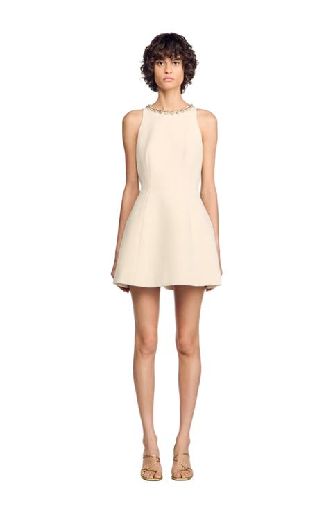 Short Dress With Jewel Detail