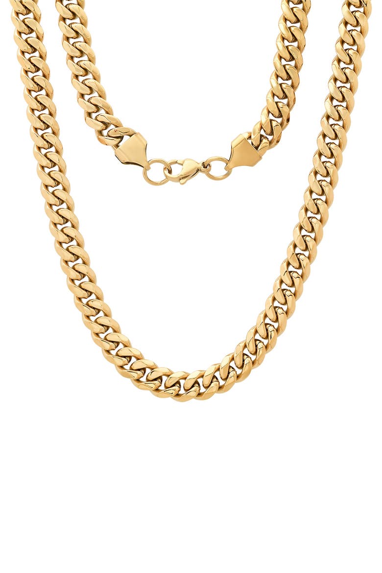 Men's Curb Chain Necklace, Main, color, GOLD