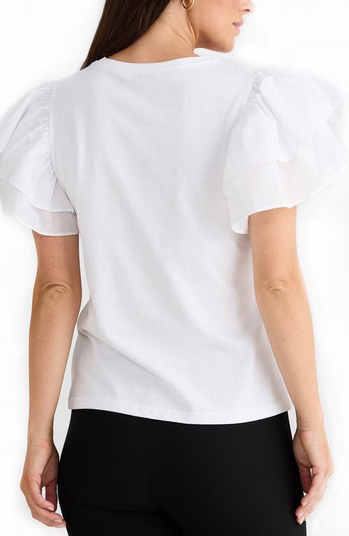 Brave + True Brave+true Gigi Layered Sleeve T-shirt In White