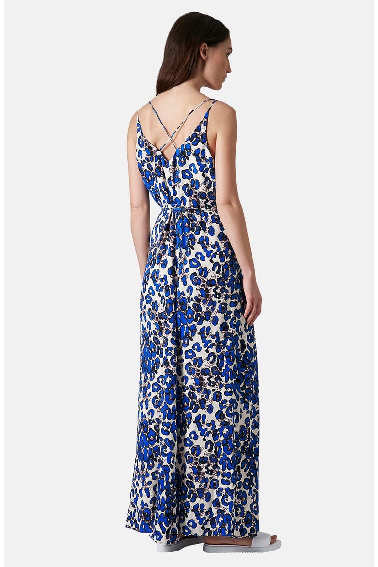 Print Cross Back Maxi Dress, Alternate, color, BLUE