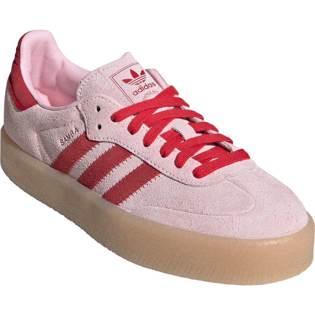 Adidas Originals Adidas Sambae Sneaker In Clear Pink/scarlet/gum 3