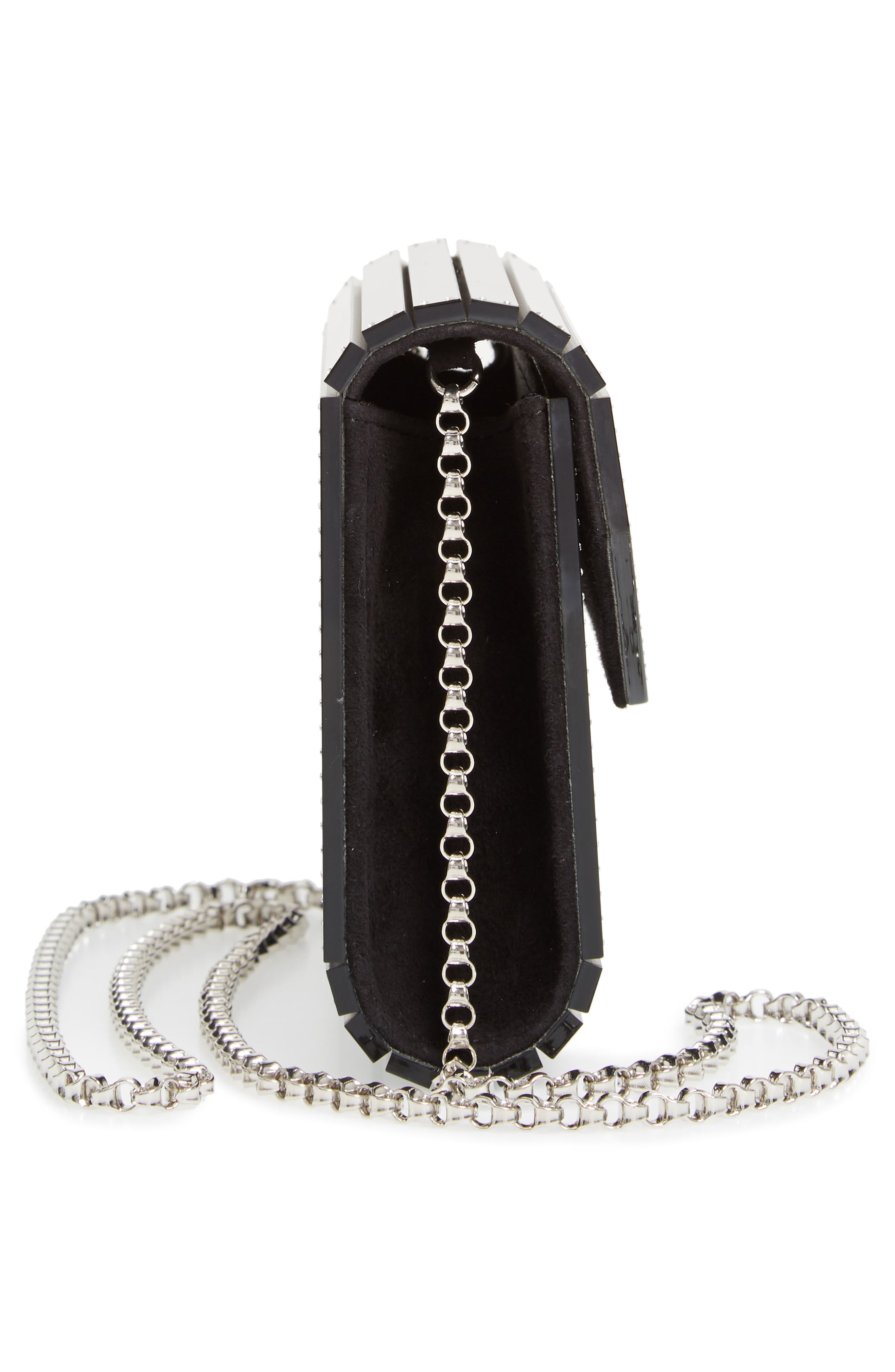 Jimmy Choo Candy Crystal Logo Clutch, Alternate, color, 