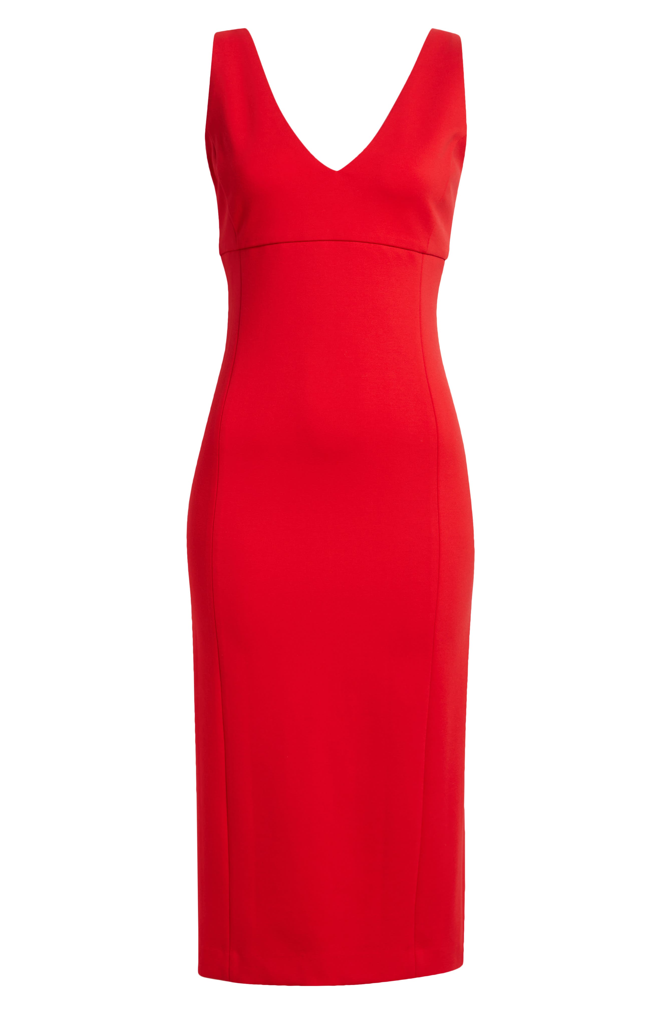 spanx ponte fitted midi dress SPANX Black Ponte Sleeveless Midi Dress
