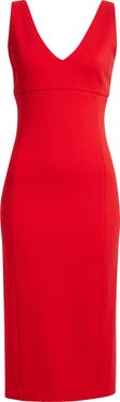 SPANX® SPANXshape™ Ponte V-Neck Sleeveless Midi Dress