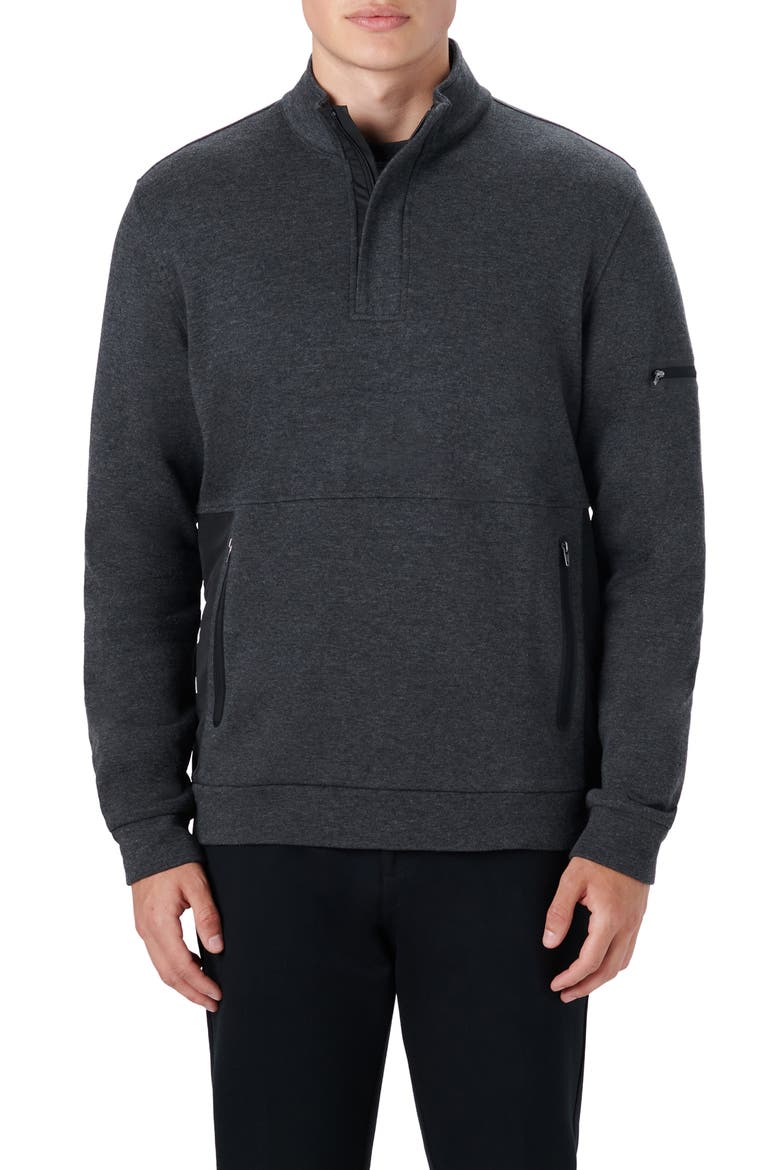 Quarter Zip Sweatshirt, Main, color, ASPHALT