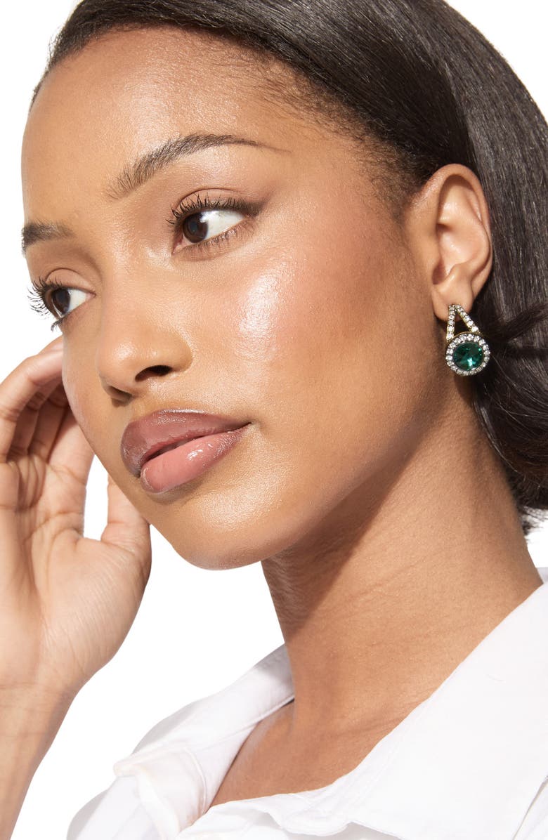 Kurt Geiger London Octavia Hoop Earrings, Alternate, color, Green