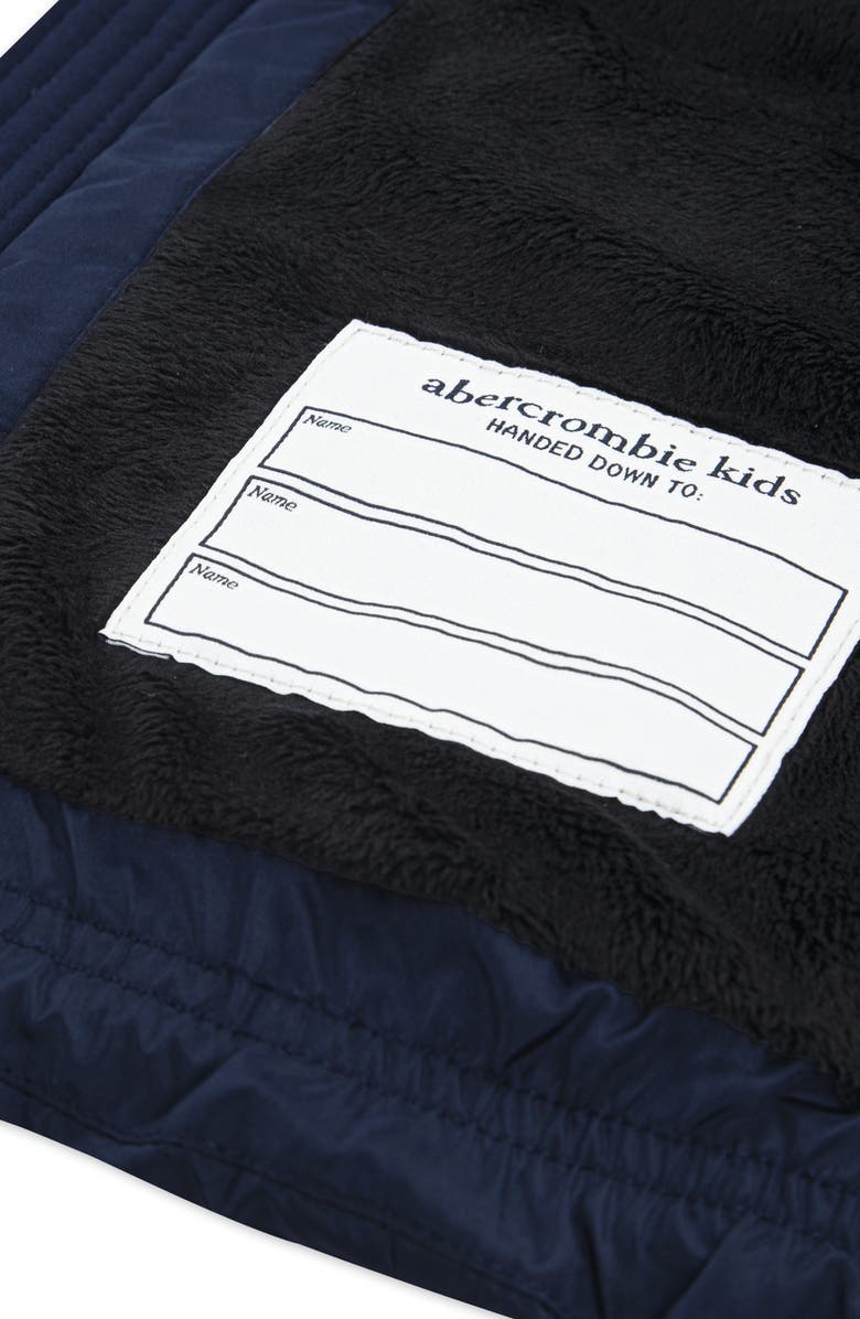 abercrombie kids Kids' Midweight Hooded Puffer Jacket, Alternate, color, Navy Blazer