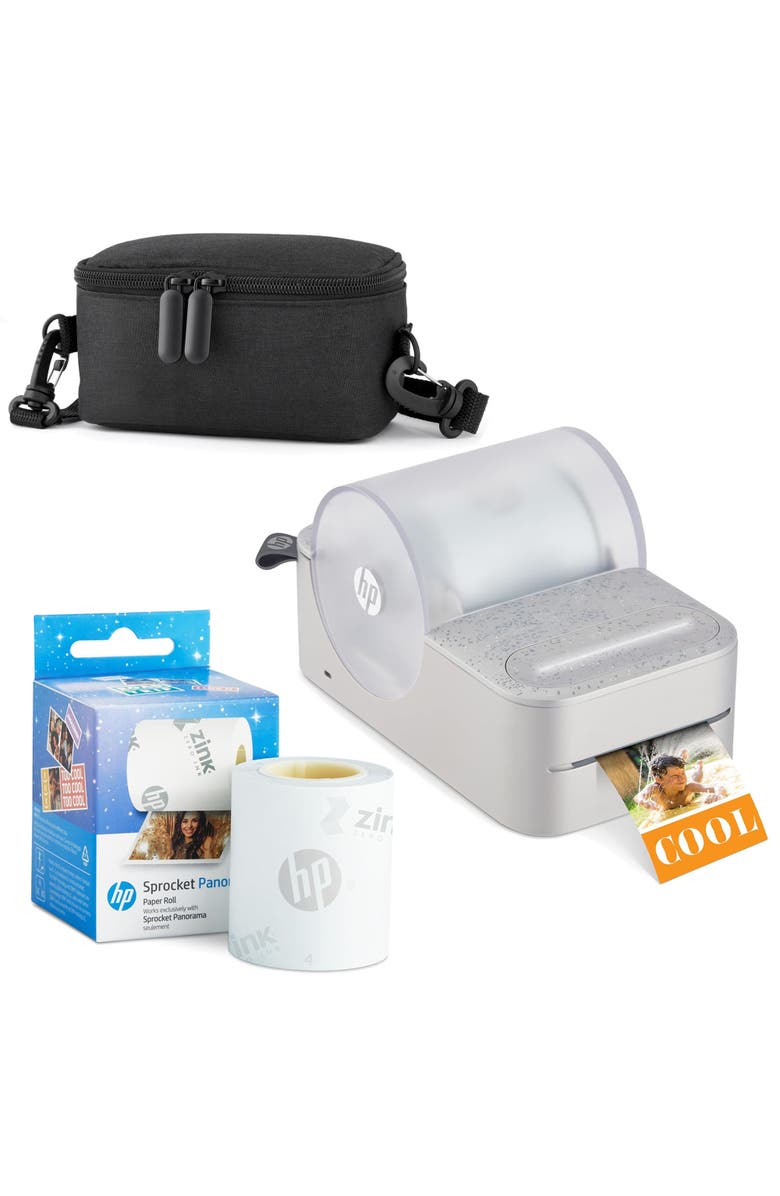 HP Sprocket Panorama Photo Starter Bundle, Main, color, Grey