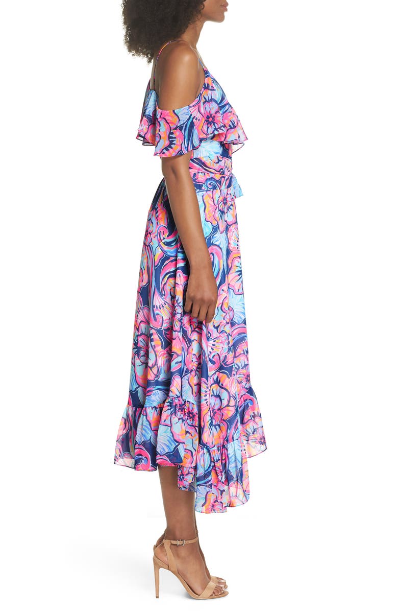 Lilly Pulitzer<sup>®</sup> Marianna Asymmetric Midi Wrap Dress, Alternate, color, 