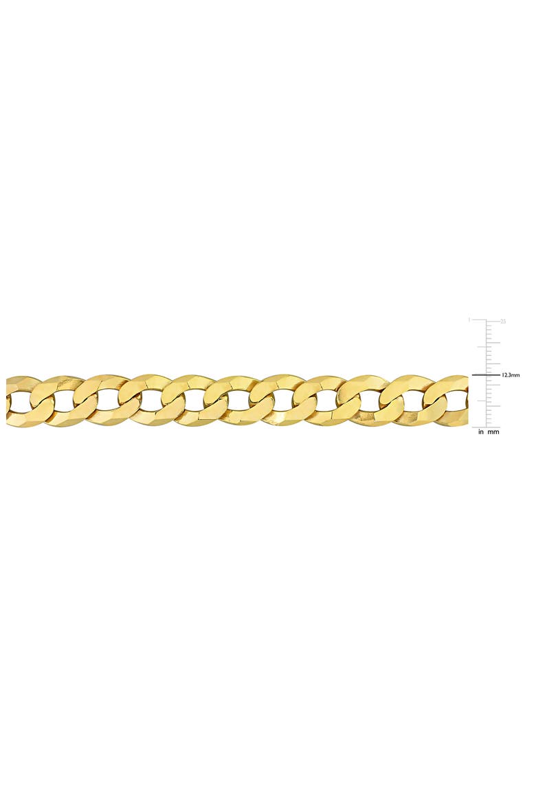 Men's Flat Curb Chain Necklace, Alternate, color, YELLOW