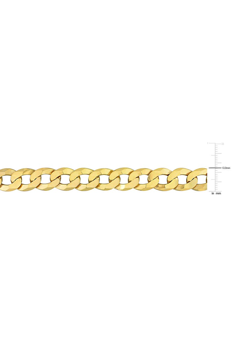 DELMAR Men's Flat Curb Chain Necklace, Alternate, color, Yellow